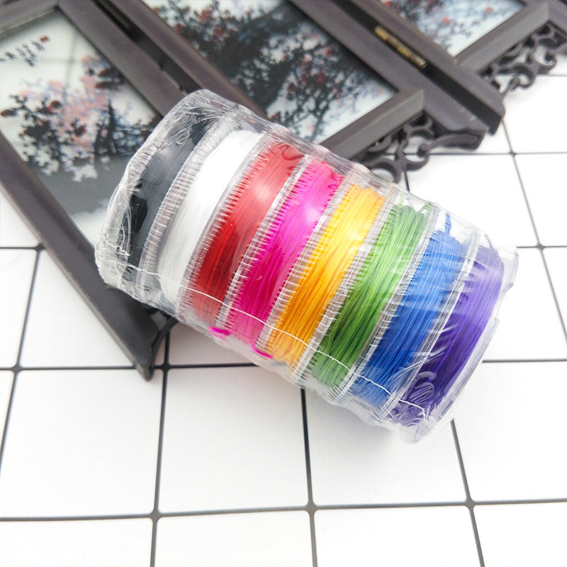 Mini small ring elastic thread diy hand-woven beaded wire rubber band elastic rope beaded bracelet wear-resistant elastic
