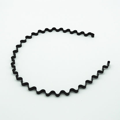 Iron black bottom wave spiral sports head hoop head buckle bath fine hairpin men's and girls universal wash hair hoop wholesale