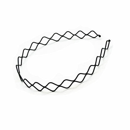 Iron black bottom wave spiral sports head hoop head buckle bath fine hairpin men's and girls universal wash hair hoop wholesale