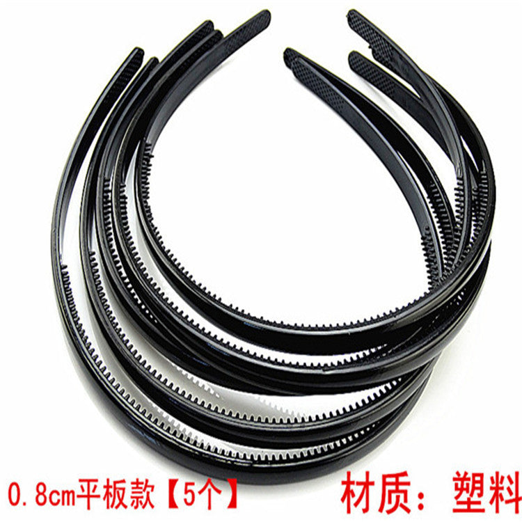Iron black bottom wave spiral sports head hoop head buckle bath fine hairpin men's and girls universal wash hair hoop wholesale