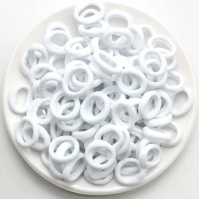 Clearance_200PCS Women Girls Colorful Nylon Elastic Hair Bands Ponytail Hold Small Hair Tie Rubber Bands Scrunchie Hair Accessor