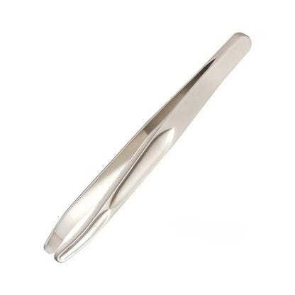 Stainless Steel Eyebrow Clips for Precision Beard and Mustache Trimming Gentle on Light Beige Round Head Tweezers