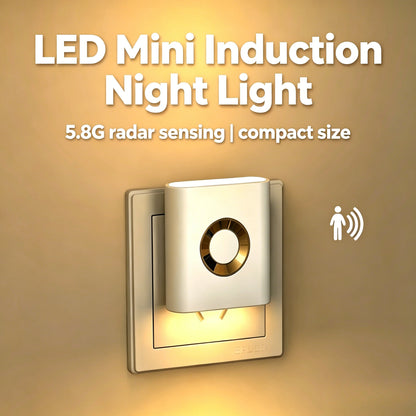 Human Motion Sensor Night Light, Auto On/Off Bedside Cabinet Lamp, Up & Down Glow Ambient Light, Eye-Care LED Bedroom Night Lamp