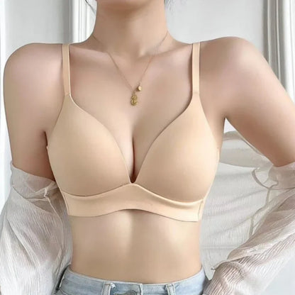 Seamless Bras for Women Japanese Style Wireless Underwear No Steel Ring Bralette 3/4 Cup Glossy Bra Female Lingerie