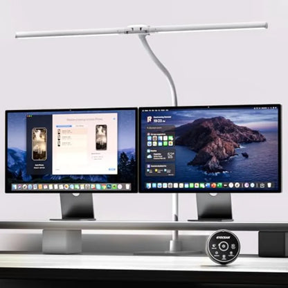 Desk Lamp with Metal Base, 31.5" LED Office Lamp for Home Office, 24W Double Head Desk Light, Dimmable and Color Temperature, T
