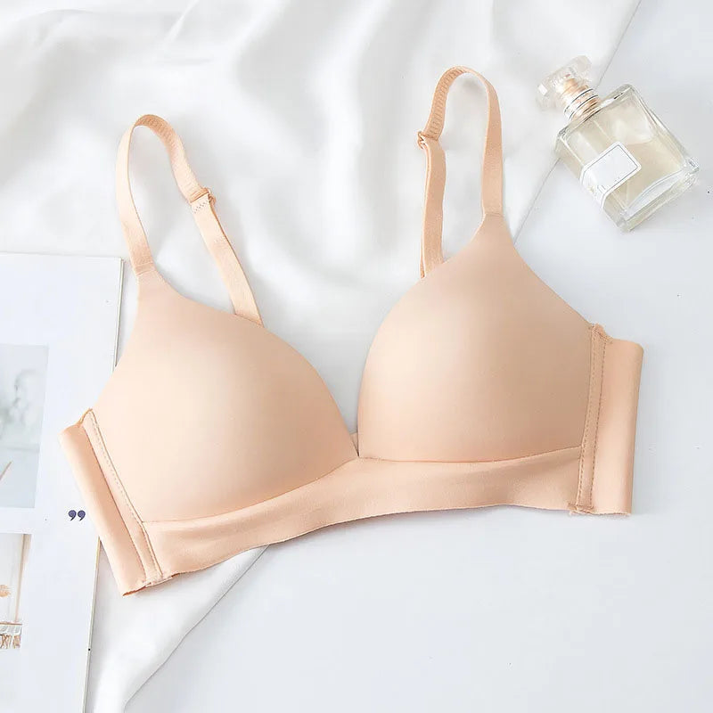 Seamless Bras for Women Japanese Style Wireless Underwear No Steel Ring Bralette 3/4 Cup Glossy Bra Female Lingerie