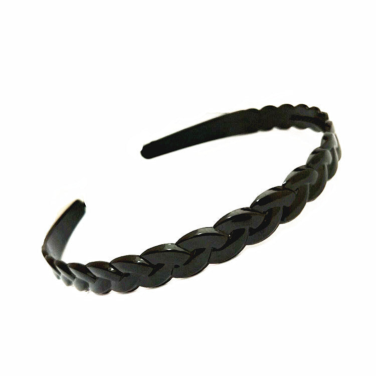 Iron black bottom wave spiral sports head hoop head buckle bath fine hairpin men's and girls universal wash hair hoop wholesale