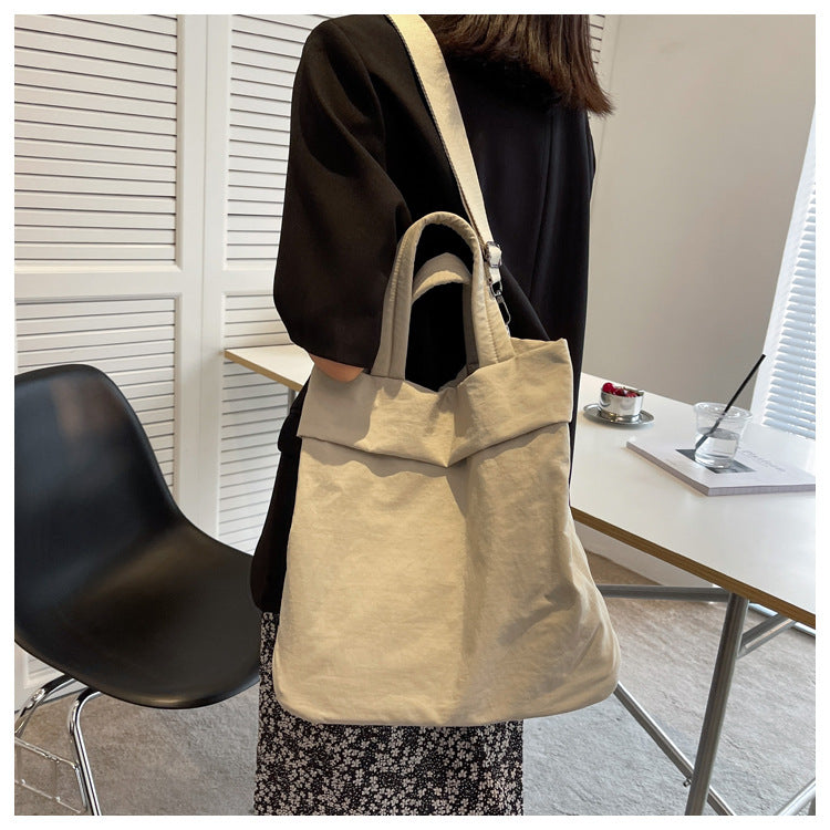 lulul Women's Casual Bag Ultra Light Large Bag Nylon Cloth Handbag Student Class Shoulder Crossbody Bag Canvas Bag