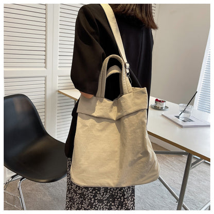 lulul Women's Casual Bag Ultra Light Large Bag Nylon Cloth Handbag Student Class Shoulder Crossbody Bag Canvas Bag