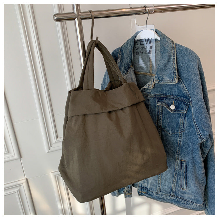 lulul Women's Casual Bag Ultra Light Large Bag Nylon Cloth Handbag Student Class Shoulder Crossbody Bag Canvas Bag