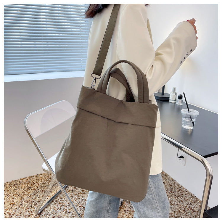 lulul Women's Casual Bag Ultra Light Large Bag Nylon Cloth Handbag Student Class Shoulder Crossbody Bag Canvas Bag