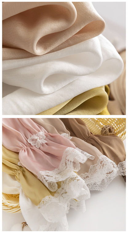 Bowknot Women's Summer Loose Cycling Sun Protection Sleeves, Sunshade Ice Silk Arm Sleeves, Wholesale Fresh Style Ice Sleeves, Korean Version