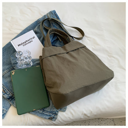 lulul Women's Casual Bag Ultra Light Large Bag Nylon Cloth Handbag Student Class Shoulder Crossbody Bag Canvas Bag