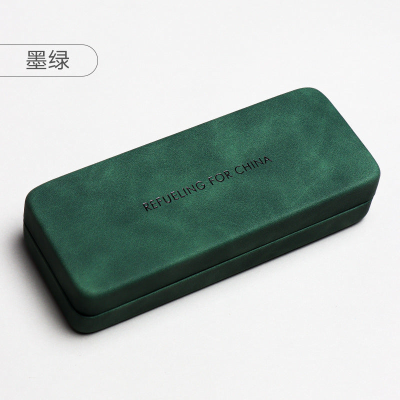 Glasses Case Black Leather Glasses Case PVC Nail Soft Bag Sunglasses Case Sunglasses Case Printable LOGO Batch