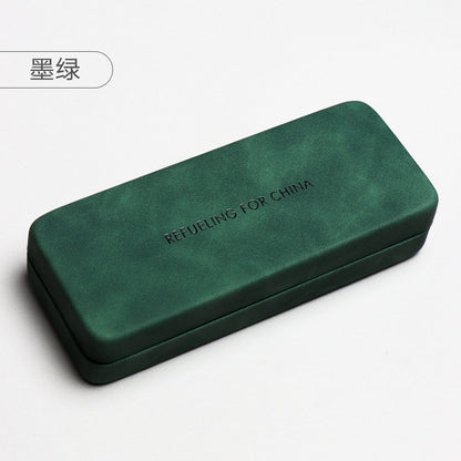 Glasses Case Black Leather Glasses Case PVC Nail Soft Bag Sunglasses Case Sunglasses Case Printable LOGO Batch