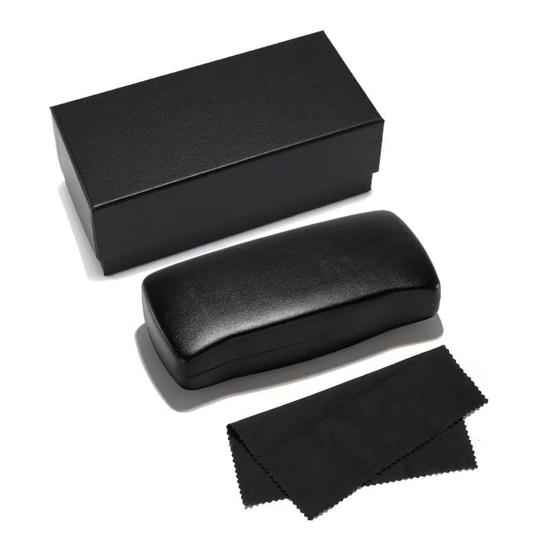 Glasses Case Black Leather Glasses Case PVC Nail Soft Bag Sunglasses Case Sunglasses Case Printable LOGO Batch