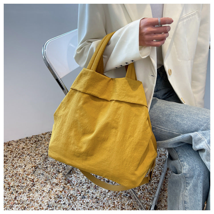 lulul Women's Casual Bag Ultra Light Large Bag Nylon Cloth Handbag Student Class Shoulder Crossbody Bag Canvas Bag