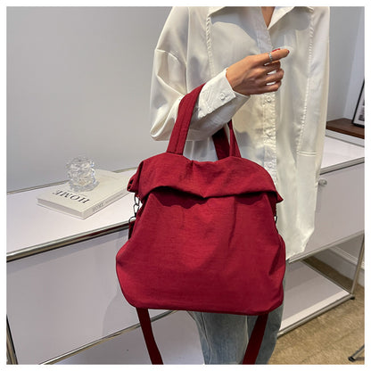 lulul Women's Casual Bag Ultra Light Large Bag Nylon Cloth Handbag Student Class Shoulder Crossbody Bag Canvas Bag