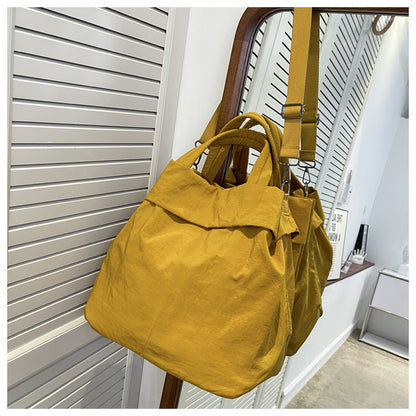 lulul Women's Casual Bag Ultra Light Large Bag Nylon Cloth Handbag Student Class Shoulder Crossbody Bag Canvas Bag