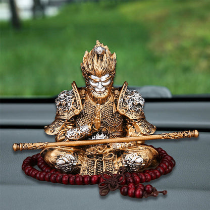 Black God Monkey King Monkey King Car Victory Car Ornaments Accessories Central Console Decoration Men's Car Handwork