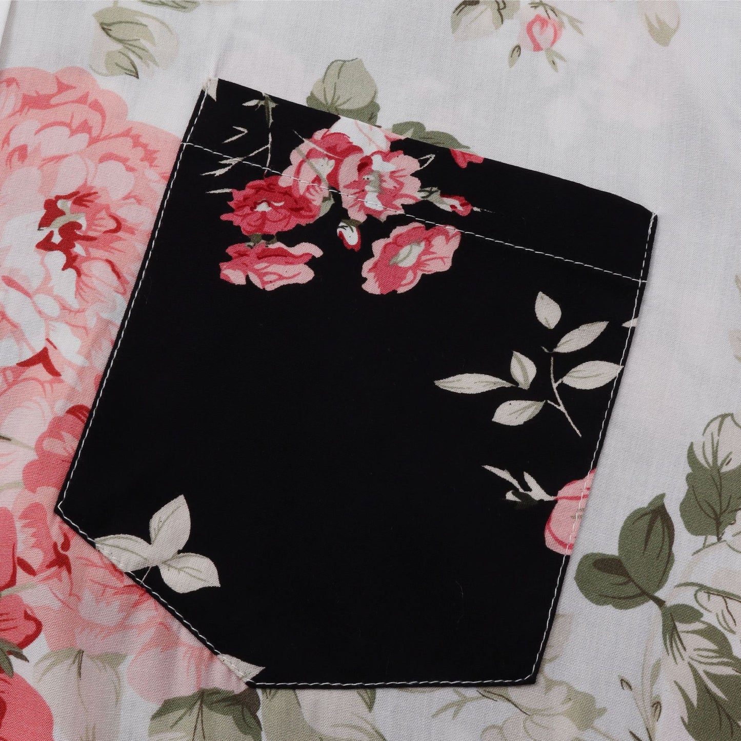Foreign trade generation EBAY AliExpress Amazon 2024 summer new men's floral stitching short sleeve shirt men