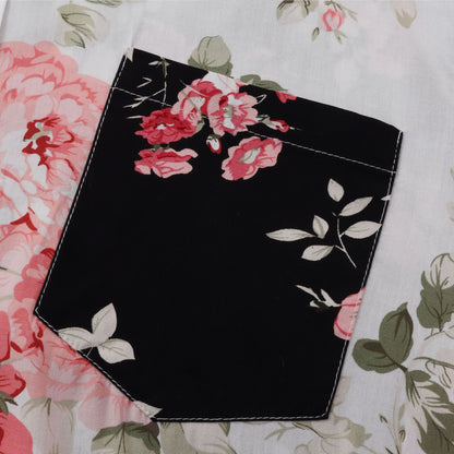 Foreign trade generation EBAY AliExpress Amazon 2024 summer new men's floral stitching short sleeve shirt men