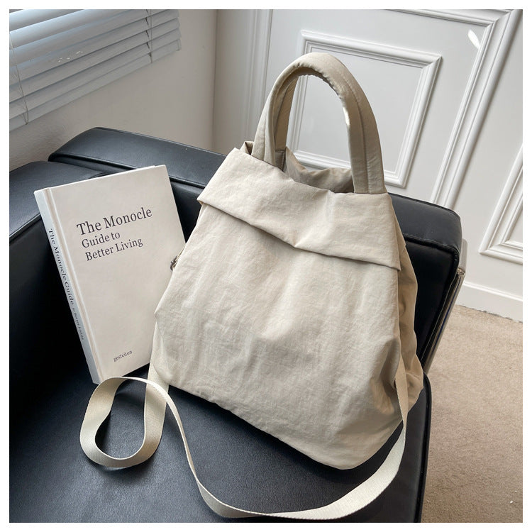 lulul Women's Casual Bag Ultra Light Large Bag Nylon Cloth Handbag Student Class Shoulder Crossbody Bag Canvas Bag