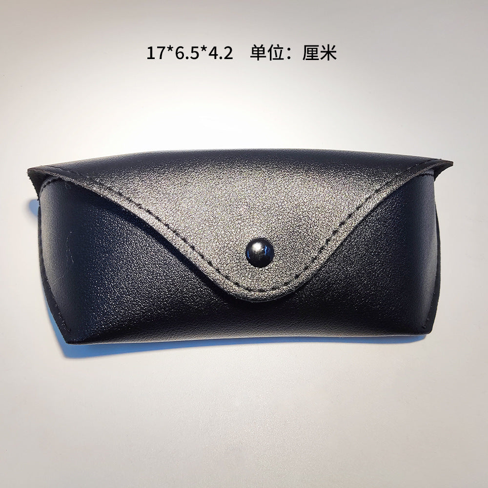 Glasses Case Black Leather Glasses Case PVC Nail Soft Bag Sunglasses Case Sunglasses Case Printable LOGO Batch
