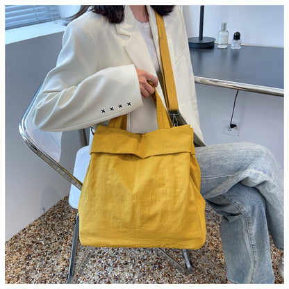 lulul Women's Casual Bag Ultra Light Large Bag Nylon Cloth Handbag Student Class Shoulder Crossbody Bag Canvas Bag