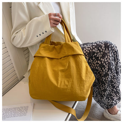 lulul Women's Casual Bag Ultra Light Large Bag Nylon Cloth Handbag Student Class Shoulder Crossbody Bag Canvas Bag