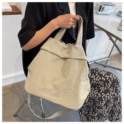 lulul Women's Casual Bag Ultra Light Large Bag Nylon Cloth Handbag Student Class Shoulder Crossbody Bag Canvas Bag