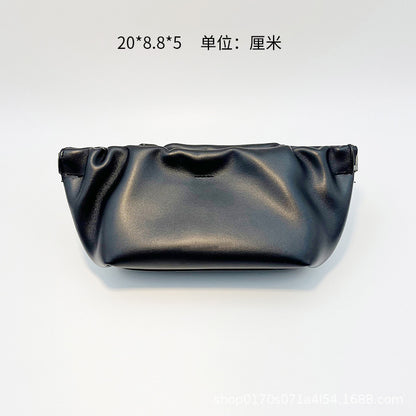 Glasses Case Black Leather Glasses Case PVC Nail Soft Bag Sunglasses Case Sunglasses Case Printable LOGO Batch