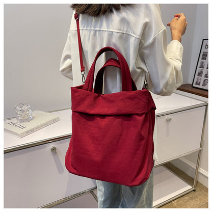 lulul Women's Casual Bag Ultra Light Large Bag Nylon Cloth Handbag Student Class Shoulder Crossbody Bag Canvas Bag