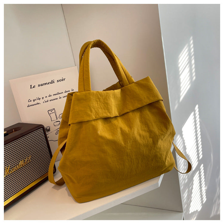 lulul Women's Casual Bag Ultra Light Large Bag Nylon Cloth Handbag Student Class Shoulder Crossbody Bag Canvas Bag
