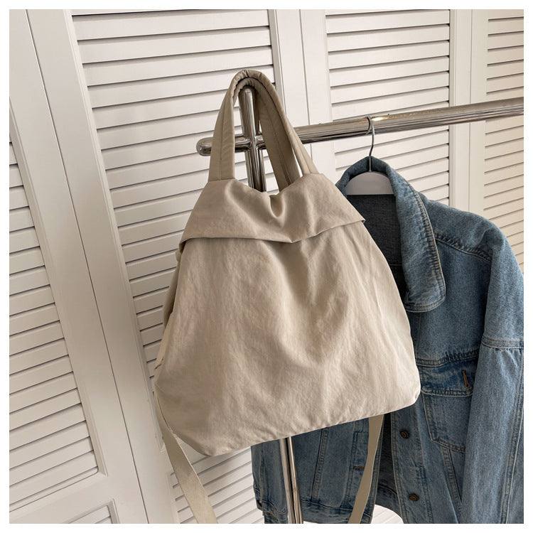 lulul Women's Casual Bag Ultra Light Large Bag Nylon Cloth Handbag Student Class Shoulder Crossbody Bag Canvas Bag