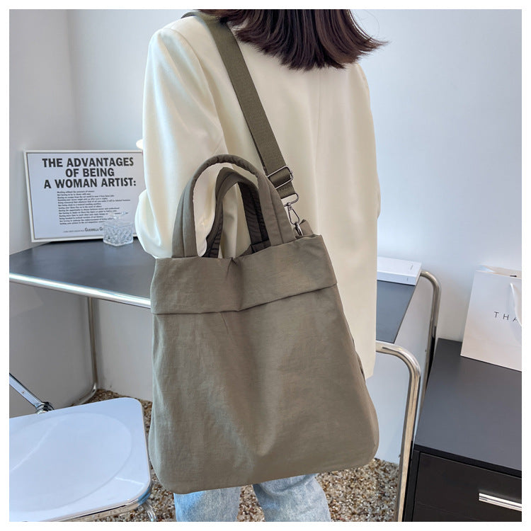 lulul Women's Casual Bag Ultra Light Large Bag Nylon Cloth Handbag Student Class Shoulder Crossbody Bag Canvas Bag