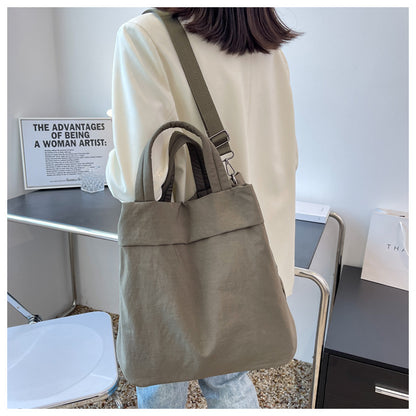 lulul Women's Casual Bag Ultra Light Large Bag Nylon Cloth Handbag Student Class Shoulder Crossbody Bag Canvas Bag
