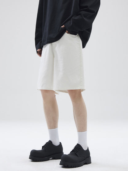 LKTM Men's# American Retro vintage Straight Pants Men's Niche Couples Joker Simple Casual Shorts