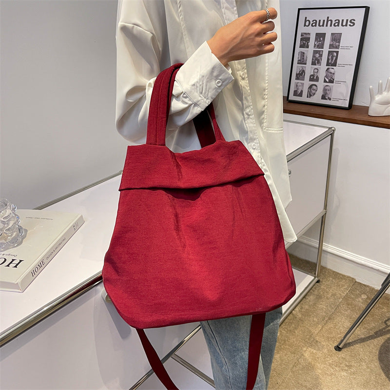 lulul Women's Casual Bag Ultra Light Large Bag Nylon Cloth Handbag Student Class Shoulder Crossbody Bag Canvas Bag