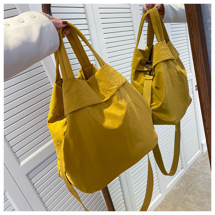 lulul Women's Casual Bag Ultra Light Large Bag Nylon Cloth Handbag Student Class Shoulder Crossbody Bag Canvas Bag