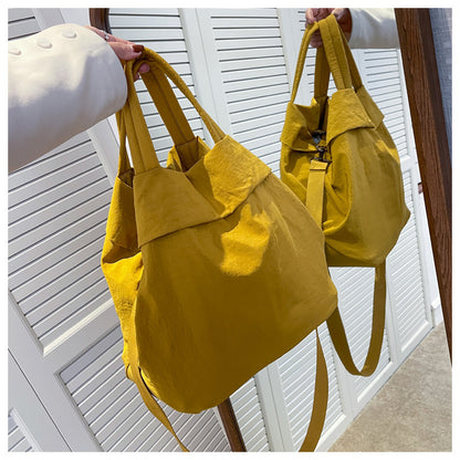 lulul Women's Casual Bag Ultra Light Large Bag Nylon Cloth Handbag Student Class Shoulder Crossbody Bag Canvas Bag