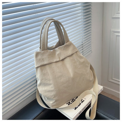 lulul Women's Casual Bag Ultra Light Large Bag Nylon Cloth Handbag Student Class Shoulder Crossbody Bag Canvas Bag
