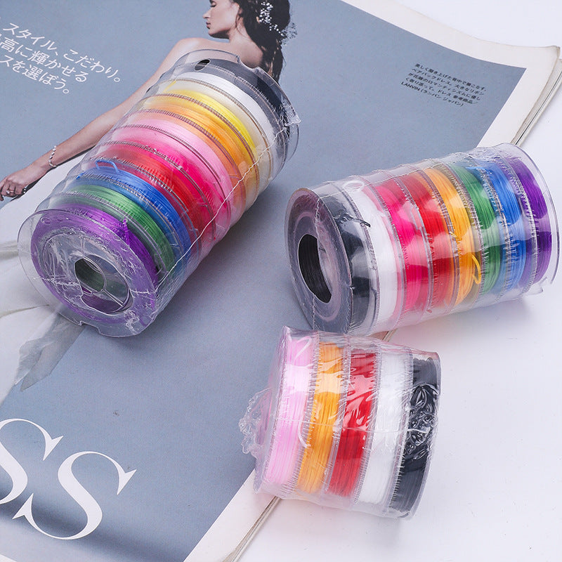Mini small ring elastic thread diy hand-woven beaded wire rubber band elastic rope beaded bracelet wear-resistant elastic