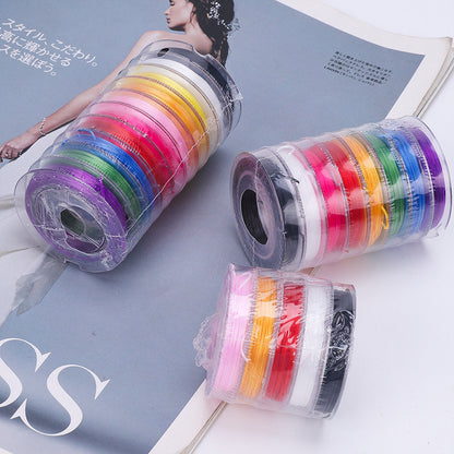 Mini small ring elastic thread diy hand-woven beaded wire rubber band elastic rope beaded bracelet wear-resistant elastic