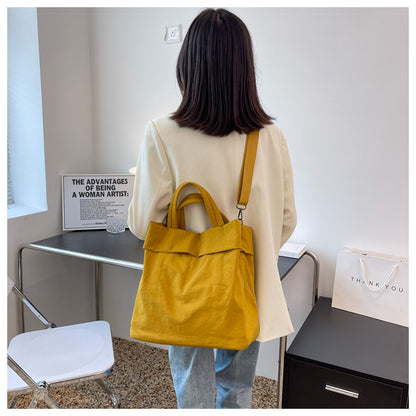 lulul Women's Casual Bag Ultra Light Large Bag Nylon Cloth Handbag Student Class Shoulder Crossbody Bag Canvas Bag