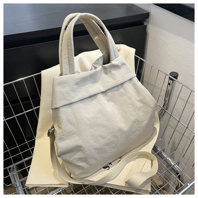 lulul Women's Casual Bag Ultra Light Large Bag Nylon Cloth Handbag Student Class Shoulder Crossbody Bag Canvas Bag