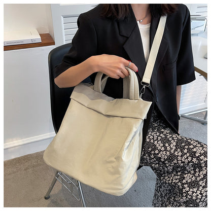 lulul Women's Casual Bag Ultra Light Large Bag Nylon Cloth Handbag Student Class Shoulder Crossbody Bag Canvas Bag