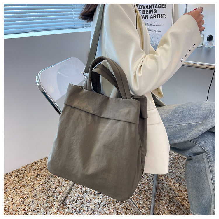 lulul Women's Casual Bag Ultra Light Large Bag Nylon Cloth Handbag Student Class Shoulder Crossbody Bag Canvas Bag