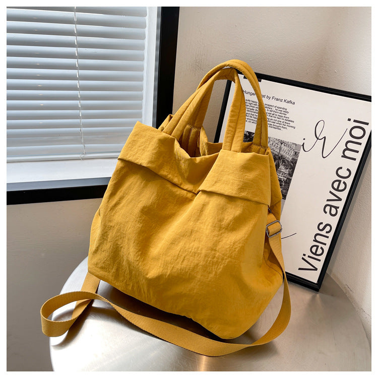 lulul Women's Casual Bag Ultra Light Large Bag Nylon Cloth Handbag Student Class Shoulder Crossbody Bag Canvas Bag