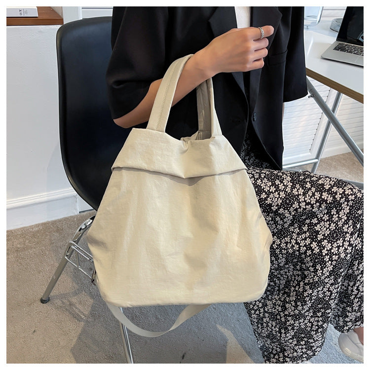 lulul Women's Casual Bag Ultra Light Large Bag Nylon Cloth Handbag Student Class Shoulder Crossbody Bag Canvas Bag